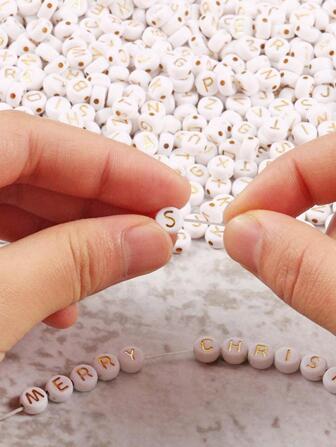 1pack Random PMMA DIY Bead, Creative Letter Detail Bead For Crafts