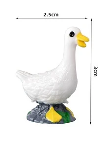 1pc Plastic Decorative Craft, Cute Duck Design Ornament For Home