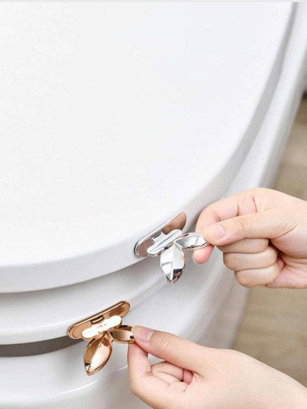 Toilet Seat Lifter, Toilet Lid Lifter, Toilet Seat Lift Handle, Toilet Seat Handle For Various Bathroom Accessories (2 Pieces) Bathroom Storage