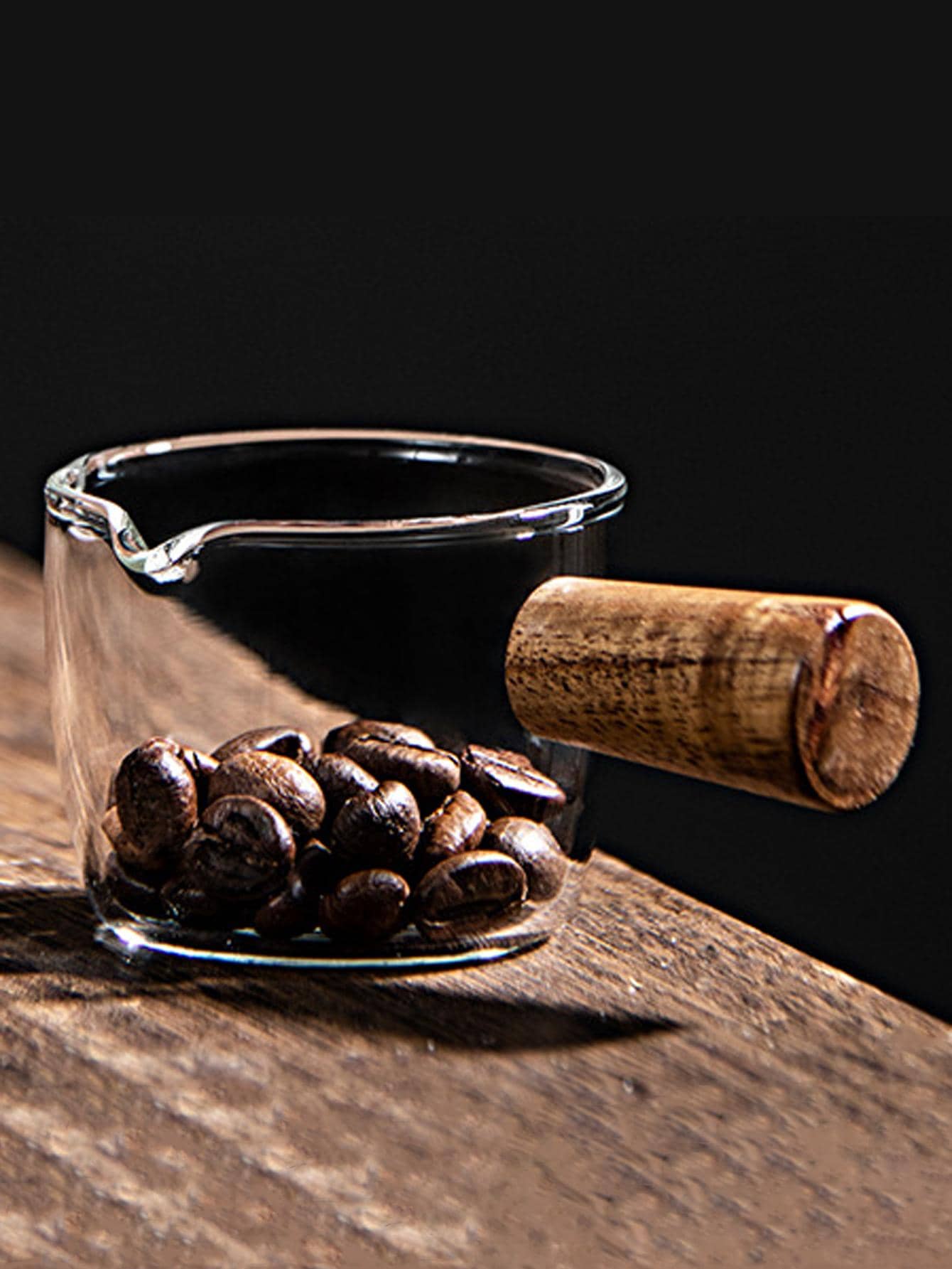 1 szt. Szklany kubek 80 ml z uchwytem, minimalistyczny przezroczysty kubek do kawy do domu