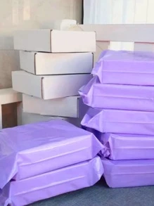 100pcs Solid Color Packing Bag, Simple Multi-Purpose Packing Bag For School, Office Back To School