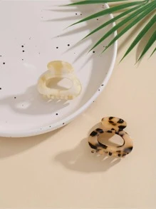 Frauen 2 Stücke Haarklammer mit Schildpatt, Halbkreis Design, Modisch für Täglich