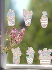 6 piezas holográfico decorativo PVC electrostático para casa - Multicolor - Ver 2