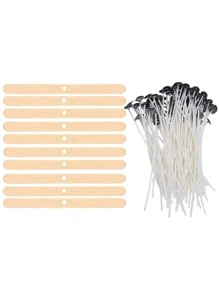 60 cái bấc nến bằng gỗ, bấc sáp hiện đại & thanh nến - Nhiều màu - Xem 1