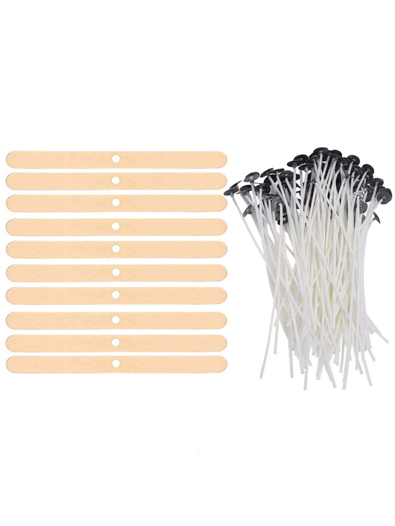 60 cái bấc nến bằng gỗ, bấc sáp hiện đại & thanh nến - Nhiều màu - Xem 1