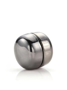 4入组/套時尚鋅合金圓形磁吸圍巾扣適合女士適用於日常 - 銀色 - 查看 6