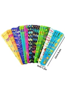 12入組卡通恐龍圖案派對腕帶 - 彩色 - 查看 4