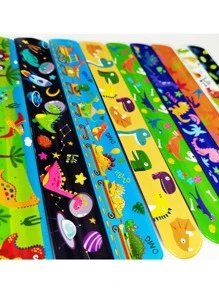 12入組卡通恐龍圖案派對腕帶 - 彩色 - 查看 6