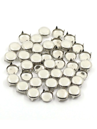100pcs Silver DIY Garment Accessory, Round Four-claw Nail Rivet For Clothing, Shoes, Bags And Hats
