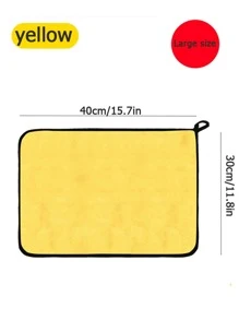 2 cái/bộ Polyester Lau chùi Rag, Hiện đại Double Side Lau Rag Cho Nhà bếp - Màu vàng - Xem 2