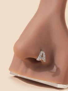1 Máy Tính Ngộ Nghĩnh Đính Đá Cubic Zirconia Chữ Trang Trí Mũi Nhẫn Nữ Trang Trí Hàng Ngày Trang Sức Đồng - Bạc - Xem 2