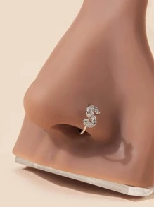 1 Máy Tính Ngộ Nghĩnh Đính Đá Cubic Zirconia Chữ Trang Trí Mũi Nhẫn Nữ Trang Trí Hàng Ngày Trang Sức Đồng - Bạc - Xem 11