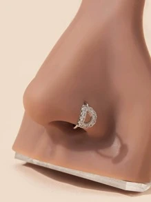 1 Máy Tính Ngộ Nghĩnh Đính Đá Cubic Zirconia Chữ Trang Trí Mũi Nhẫn Nữ Trang Trí Hàng Ngày Trang Sức Đồng - Bạc - Xem 7