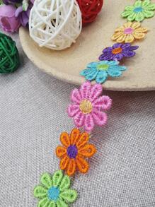 1卷花卉刺繡圖案織帶花邊裝飾用DIY織帶花邊 - 彩色 - 查看 3
