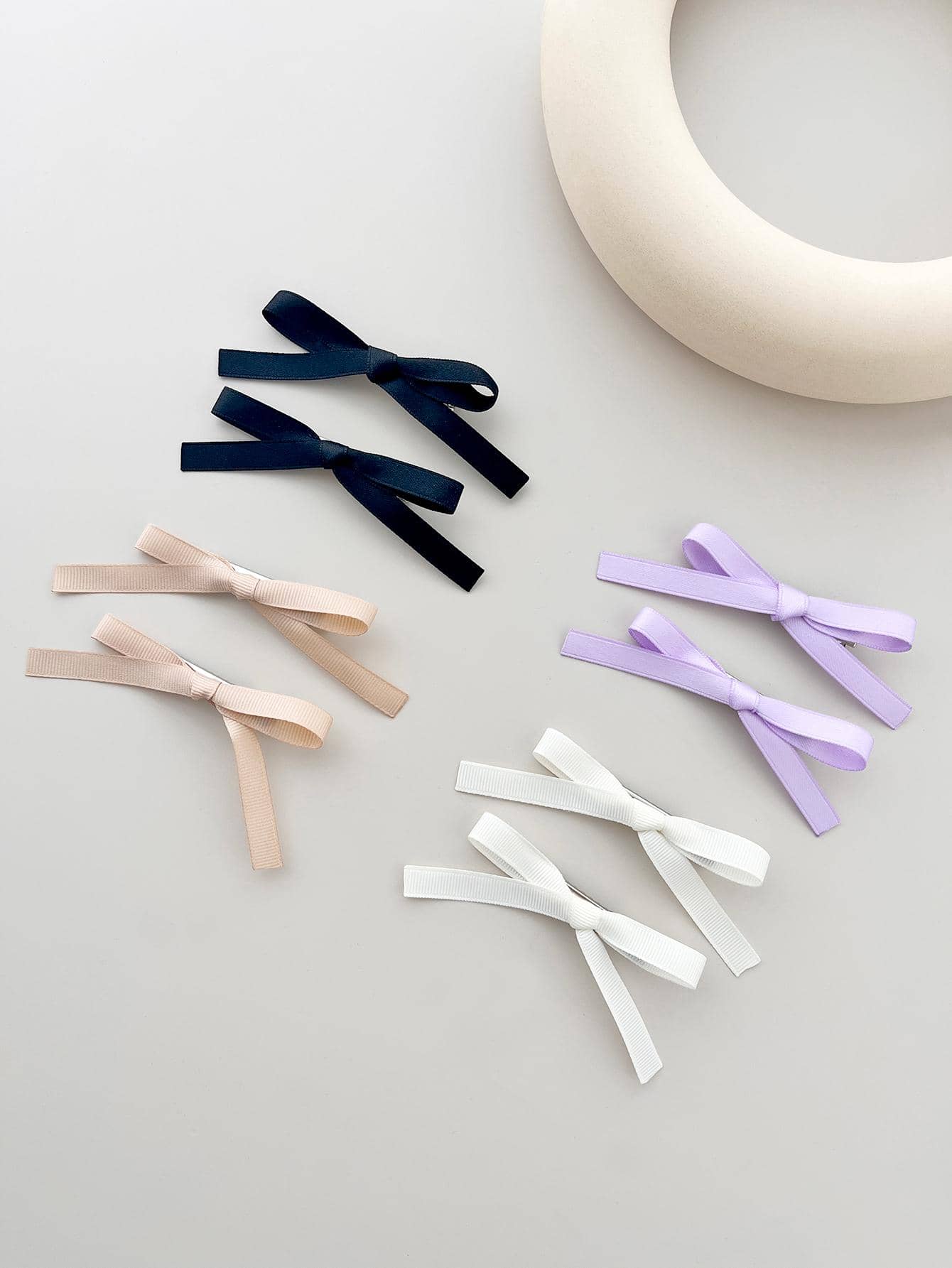 8pcs NỮ Trang trí Bow Sẵn sàng Kẹp tóc da cá sấu Đối với Cuộc sống hàng ngày Đối với Trở lại Đến Trường học