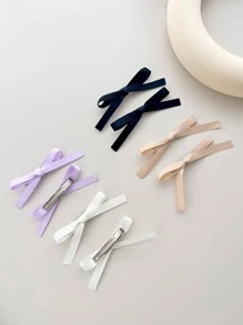 8pcs NỮ Trang trí Bow Sẵn sàng Kẹp tóc da cá sấu Đối với Cuộc sống hàng ngày Đối với Trở lại Đến Trường học - Nhiều màu - Xem 4