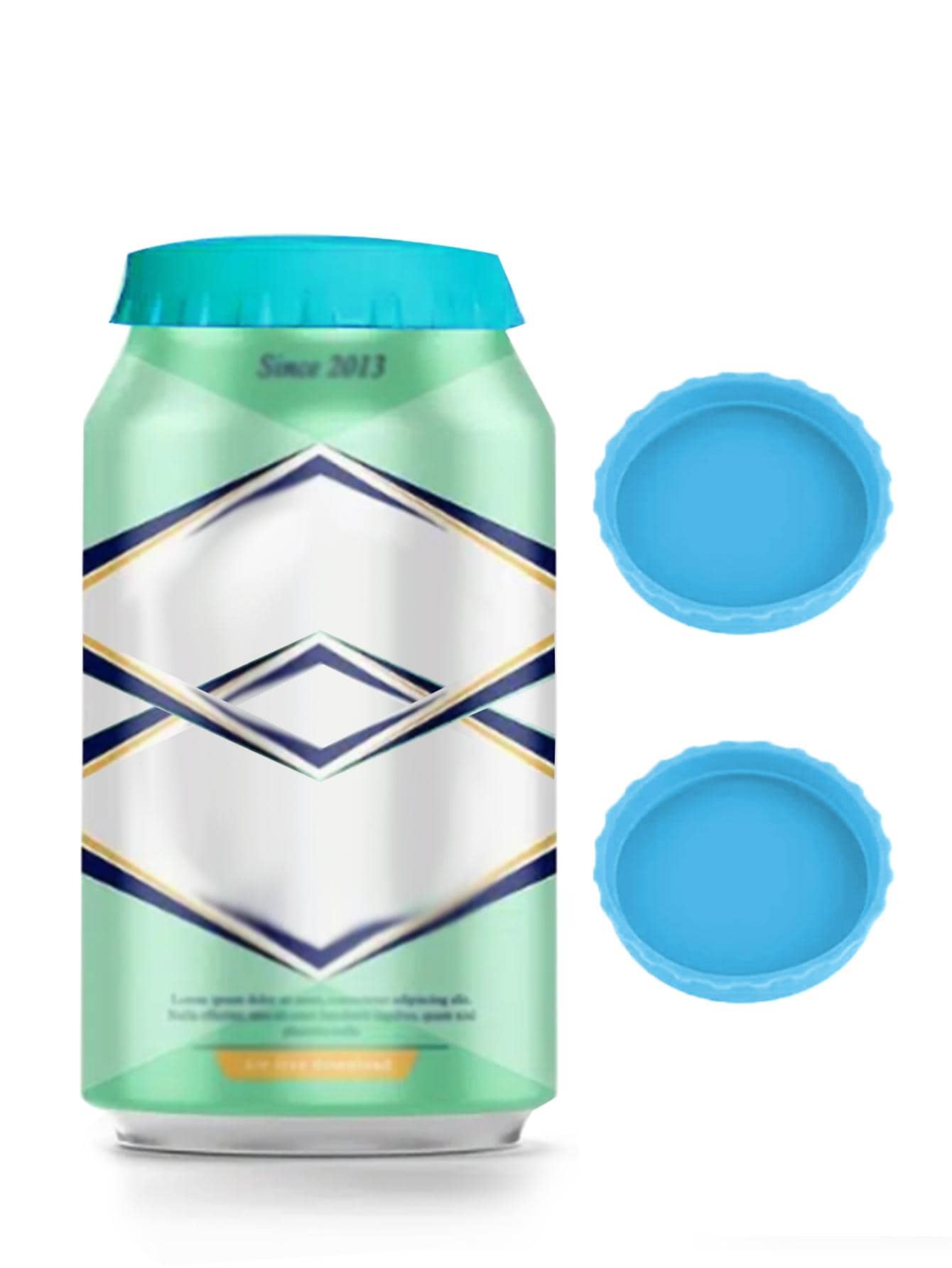 2 piezas Tapa de silicona - Azul - Ver 1