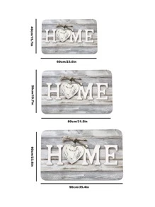 1 pièce Tapis de sol graphique de lettre, tapis de sol moderne antidérapant pour la maison, décoration de chambre