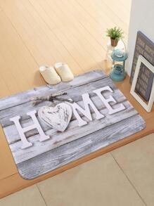 1 pièce Tapis de sol graphique de lettre, tapis de sol moderne antidérapant pour la maison, décoration de chambre