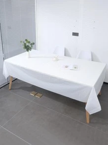 1/2 piezas Mantel desechable para fiesta, mantel de plástico PE de unicolor de 108 pulgadas, decoración de mesa de postres de cumpleaños, suministros para fiestas