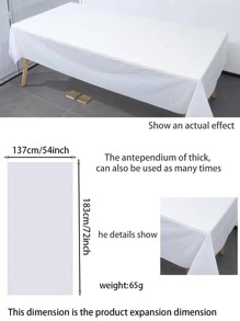 1/2 piezas Mantel desechable para fiesta, mantel de plástico PE de unicolor de 108 pulgadas, decoración de mesa de postres de cumpleaños, suministros para fiestas