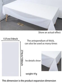 1/2 piezas Mantel desechable para fiesta, mantel de plástico PE de unicolor de 108 pulgadas, decoración de mesa de postres de cumpleaños, suministros para fiestas