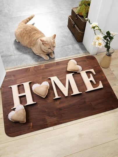 1pc Letter Graphic Door Mat, Modern Letter Graphic Floor Mat For Home ,Room Decor