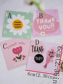 50 tấm thiệp giấy, thiệp chúc mừng họa tiết hoa và chữ hiện đại cho ngày lễ tình nhân tại nhà, trở lại trường - Nhiều màu - Xem 2