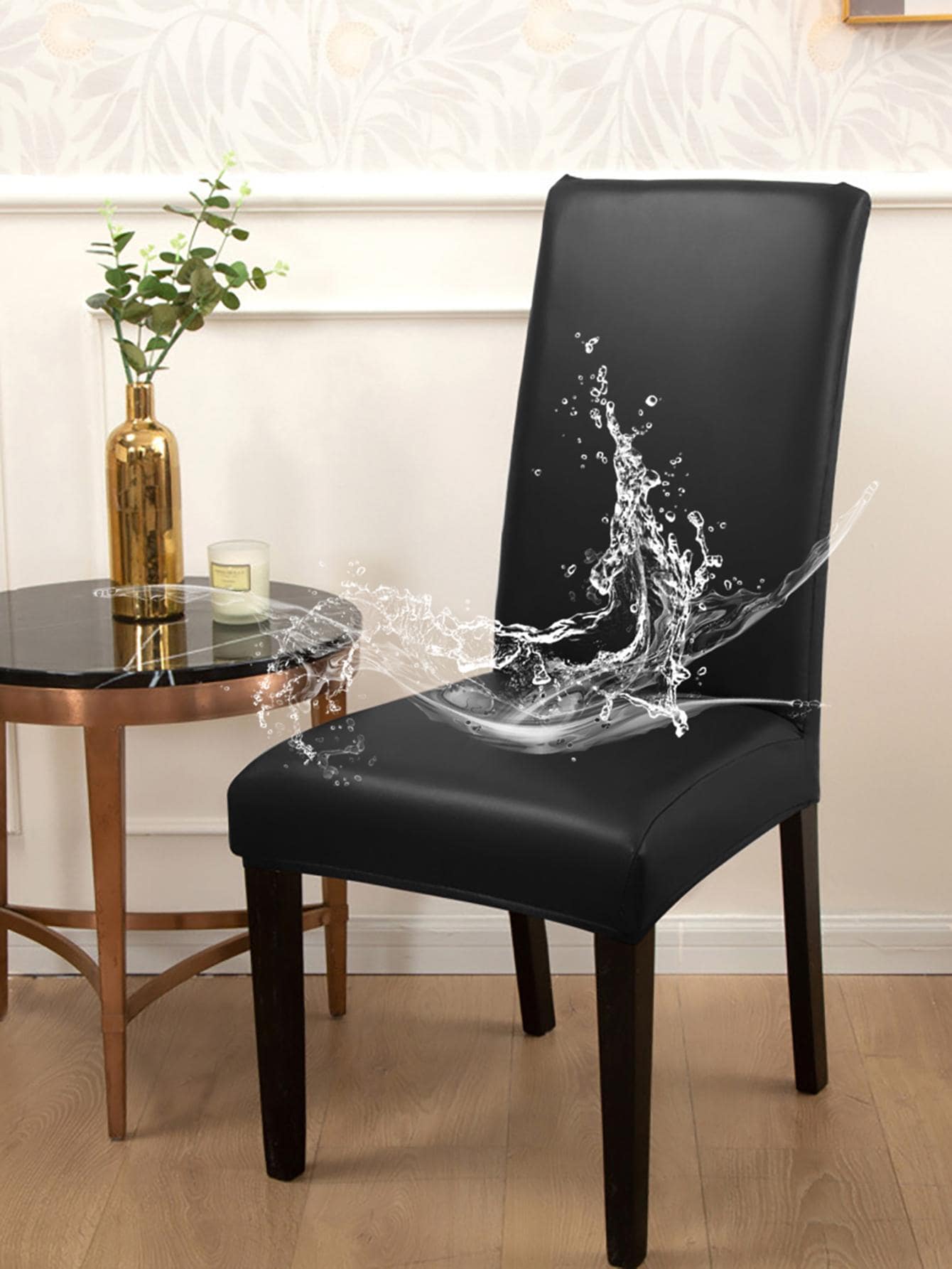 1/4/6pcs Leather Anti-Cat Scratch Chair Covers For Home & Bedroom
