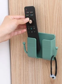 1 giá để đồ bằng nhựa ABS, giá đỡ điều khiển từ xa đơn giản tối giản cho gia đình - Màu xanh lá cây đậm - Xem 2