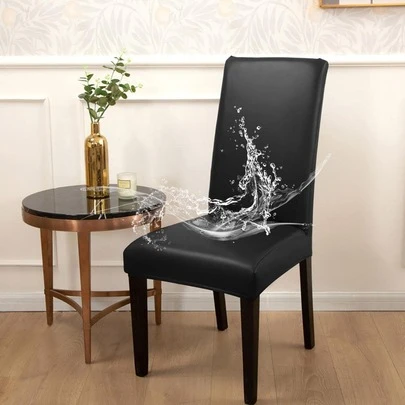 1/4/6pcs Leather Anti-Cat Scratch Chair Covers For Home & Bedroom