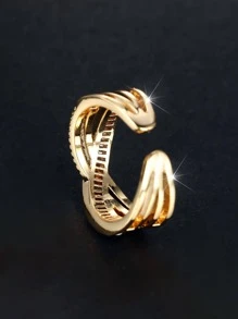 1 Quyến Rũ Đính Đá Cubic Zirconia Trang Trí Criss Cross Vòng Đeo Tay Cho Nữ Trang Trí Hàng Ngày - Màu vàng - Xem 4