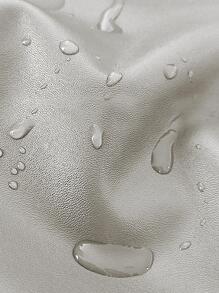1pc Waterproof, Oil-Proof & Scratch Resistant PU Leather Chair Seat Cover For Home & Bedroom - Light Grey - View 7