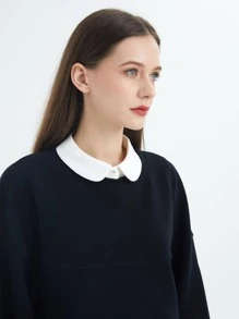 1 chiếc cổ áo thường ngày cho nữ chắc chắn để trang trí hàng ngày - trắng - Xem 2