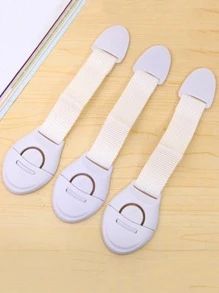 10 件橱柜锁，白色塑料婴儿保护抽屉锁，适用于家庭 - 白色 - 查看 5