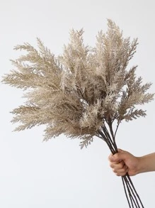 1 件人造植物，棕色塑料仿真植物叶，适用于家居装饰、婚礼、情人节、礼物 - 棕色 - 查看 1