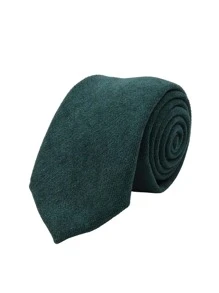 1pc Men Solid Fashionable Tie For Clothes Decoration - Dark Green - View 2