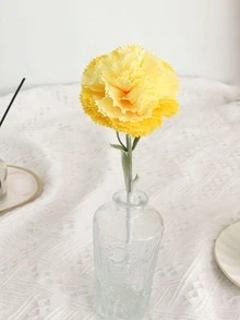 2pcs/set Polyester Artificial Flower, Fake Flower For Wedding, Home Decor - Yellow - View 3