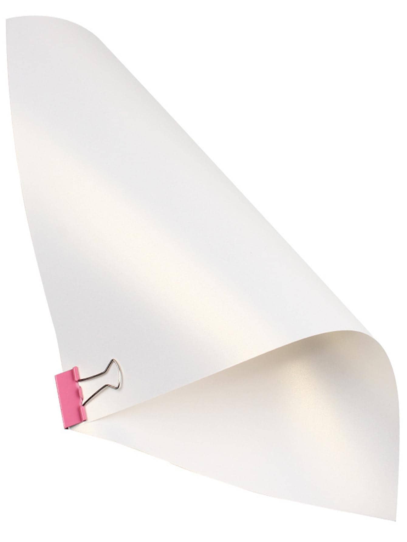 1套紙質禮品包裝紙派對用簡約素色禮品包裝紙 - 白色 - 查看 1