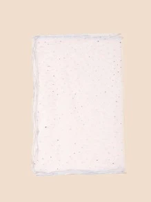 1 Mùa Xuân/Hè Đen Starry Edge Khăn Lụa, Khăn Choàng Chống Nắng Thời Trang Đa Năng Thích Hợp Cho Mọi Mùa - trắng - Xem 2