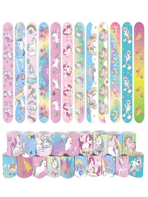 10 Peças Pulseiras Flexíveis de Unicórnio, Festa de Unicórnio para Meninas, Unicornião Festa de Aniversário, Cavalo Arco-íris, Primeiro Aniversário, Chá de Bebê, Suprimentos