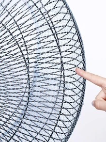 1 pièce Housse de protection contre la poussière de ventilateur électrique à mailles de couleur aléatoire, housse de ventilateur électrique de couleur unie simple pour la maison, le sac, l'organisateur, le stockage