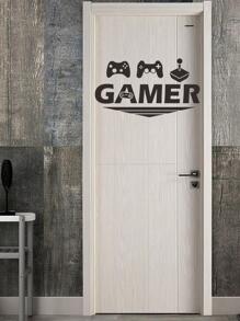 1 Chữ Đồ Họa Dán Tường Hiện Đại Cho Game & Chữ Đồ Họa PVC Decal Dán Tường Trang Trí Nhà Cửa - màu đen - Xem 2
