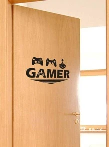 1 Chữ Đồ Họa Dán Tường Hiện Đại Cho Game & Chữ Đồ Họa PVC Decal Dán Tường Trang Trí Nhà Cửa - màu đen - Xem 3