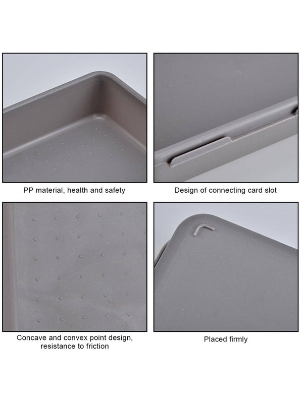 8pcs/set Plain Color Drawer Storage Box, Simple Plastic Plain Color