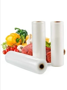 1 cuộn túi đựng thực phẩm đặc, màng bọc thực phẩm trong suốt cho nhà bếp - Trong sáng - Xem 1
