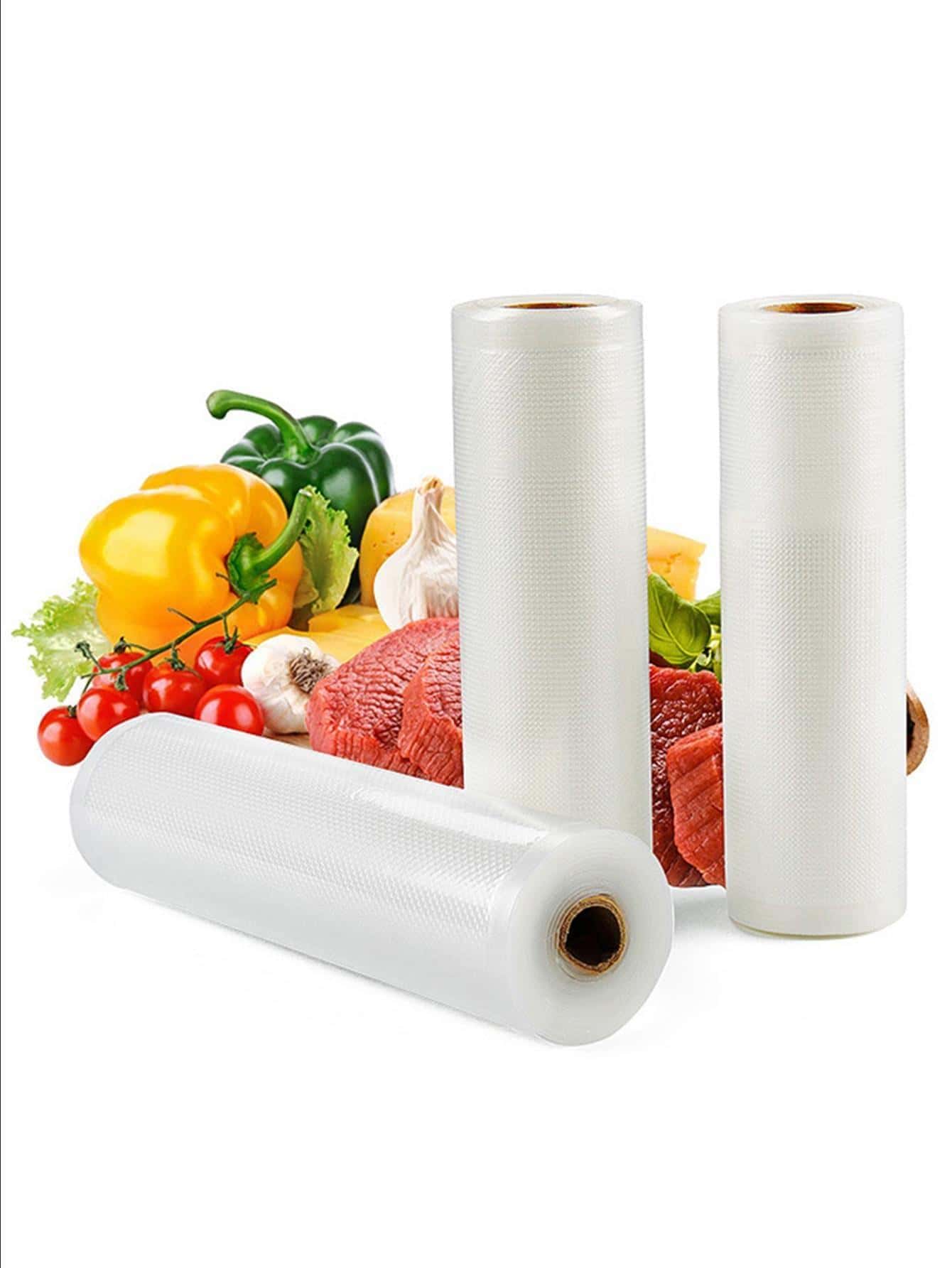 1 cuộn túi đựng thực phẩm đặc, màng bọc thực phẩm trong suốt cho nhà bếp - Trong sáng - Xem 1