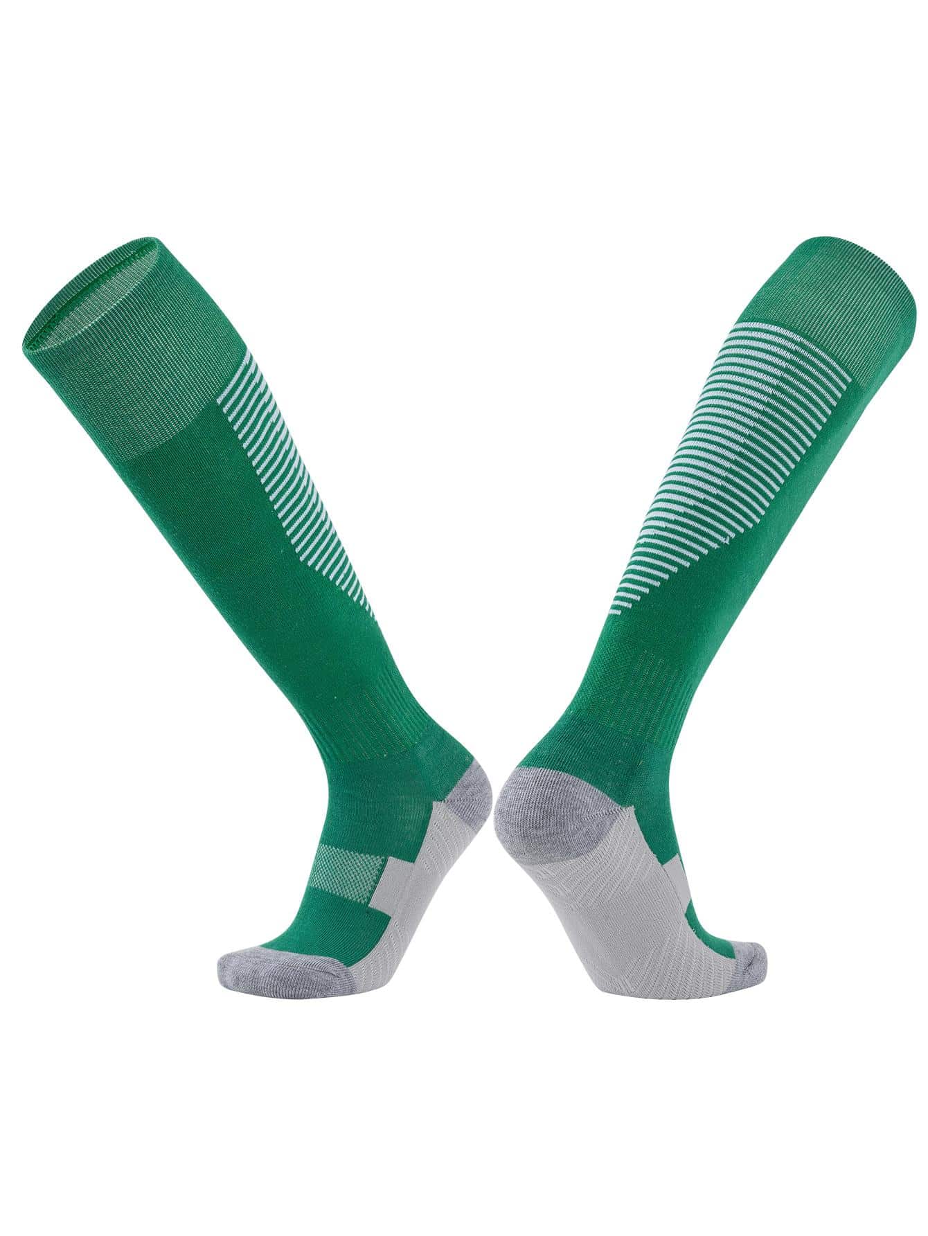 Hombres 1 par Calcetines de fútbol con patrón de rayas - Multicolor - Ver 1