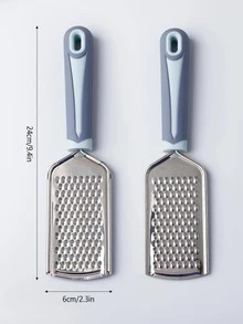 1pc Stainless Steel Grater, Modern Long Handle Grater For Kitchen - Multicolor - View 7