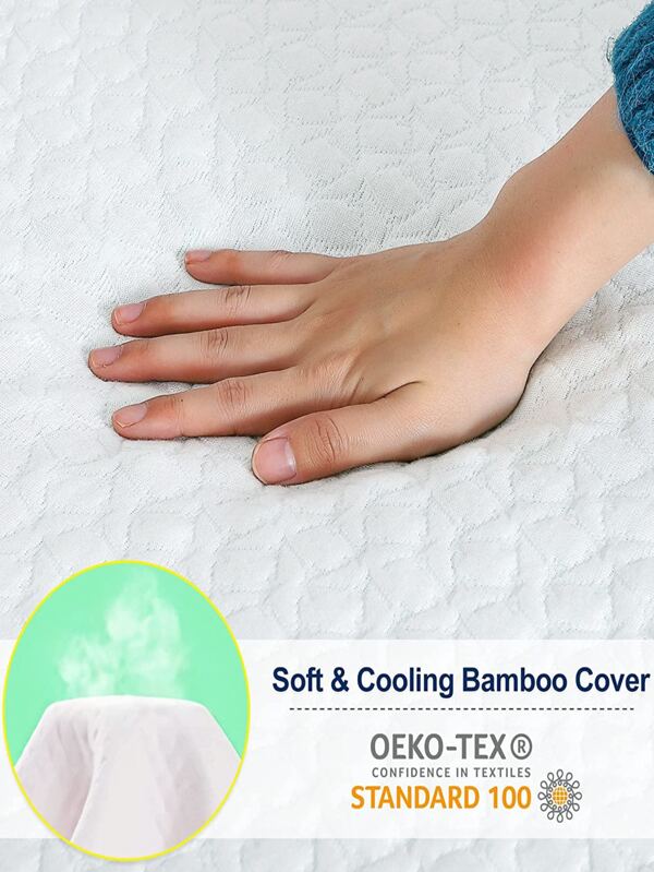 4 Inch Memory Foam Mattress Topper, Dual Layer Memory Foam Bed Topper